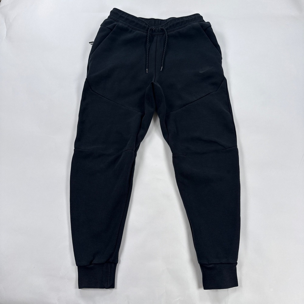 Nike Mens Small Tech Fleece Joggers Black Slim Fit Sweatpants CU4495-010 Tapered